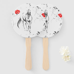 Baroque Horse Hand Fans