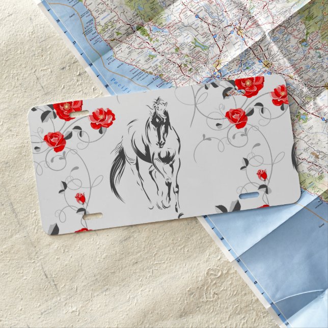 Baroque Horse License Plate (In Situ)