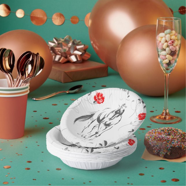 Baroque Horse Paper Bowls (Multi)