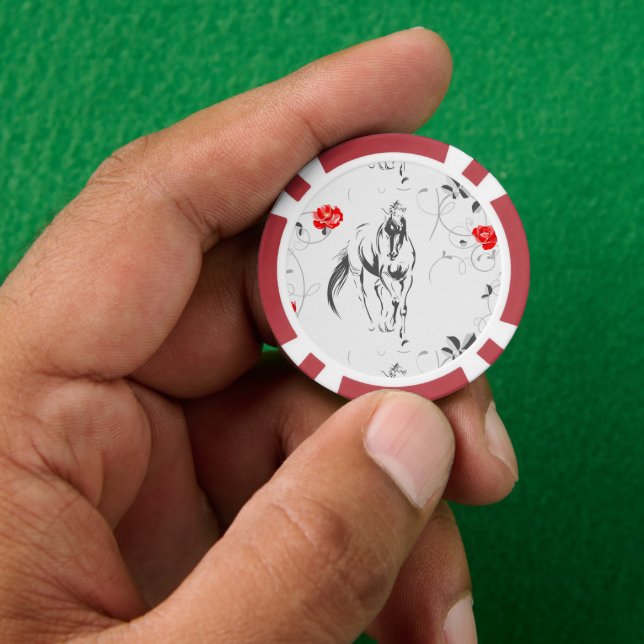 Baroque Horse Poker Chips (Hand)