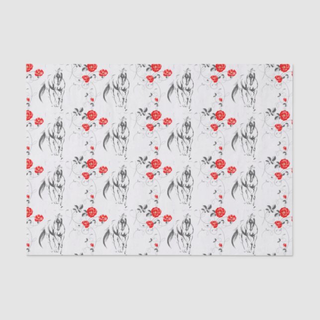 Baroque Horse Tissue Paper (Front)