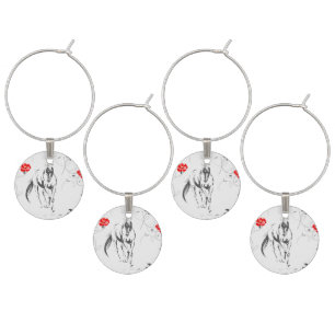 Baroque Horse Wine Charms
