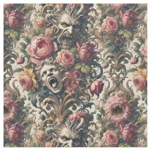 Baroque Hunger Pains – Gothic Classic Tile Fabric
