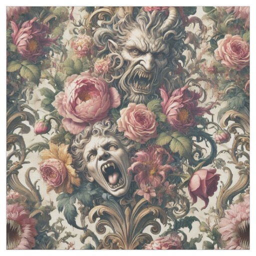 Baroque Hunger Pains – Gothic Statement Tile Fabric