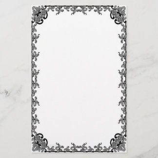Baroque in Black Stationary Stationery