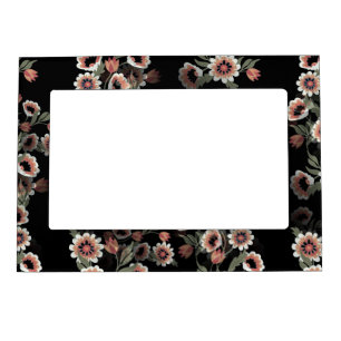 Baroque-Inspired Botanical Soft Pinks and Greens Magnetic Frame