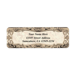 Baroque Inspired Design - Aged Stone Label