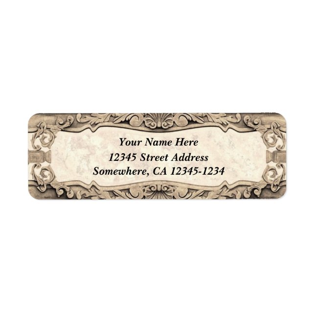 Baroque Inspired Design - Aged Stone Label (Front)