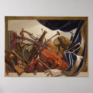 Baroque Instruments, viola da gamba, violin, etc. Poster