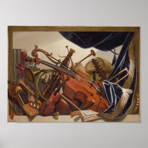 Baroque Instruments viola da gamba violin etc Poster