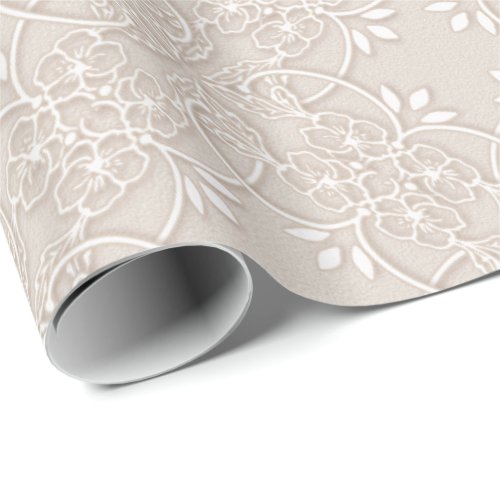baroque lace pattern wrapping paper