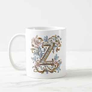 Baroque Letter 'Z' Mug for a Coffee Princess