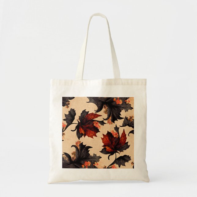 Baroque Maple Leaves Pattern Tote Bag (Front)