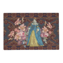 Baroque Noblewoman with Floral Accents Placemat