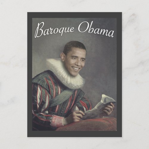 Baroque Obama Postcard