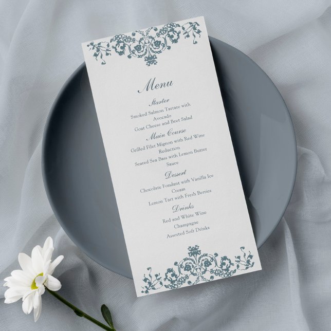 Baroque Ornament Elegant Wedding Menu (Creator Uploaded)