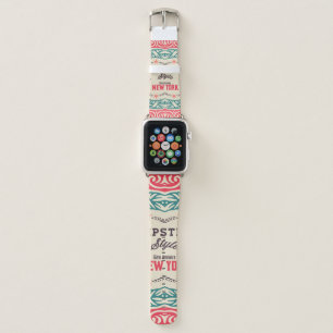 Baroque ornaments and floral details, Hipster card Apple Watch Band