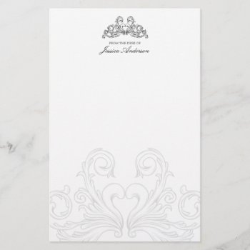 Baroque Ornaments Personal Stationery by BluePlanet at Zazzle