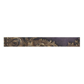 Baroque Ornate Gold and Midnight Purple Ribbon