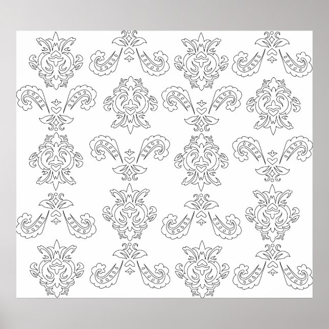 Baroque Outline Print (Front)