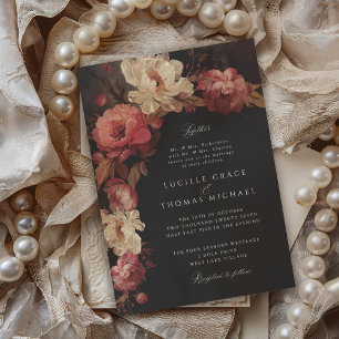 Baroque Painted Florals Invitation