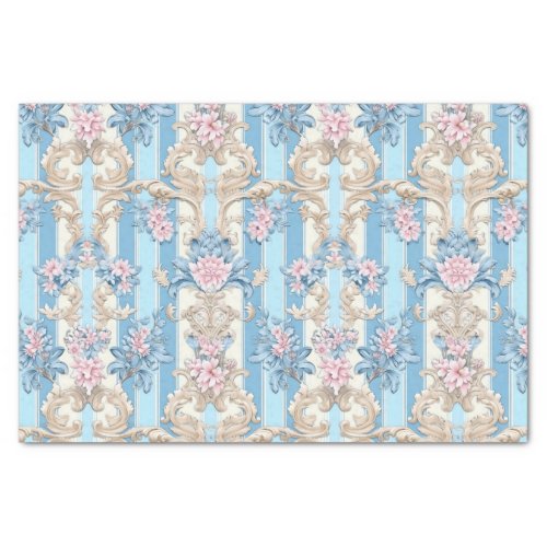Baroque pastel damask pattern tissue paper