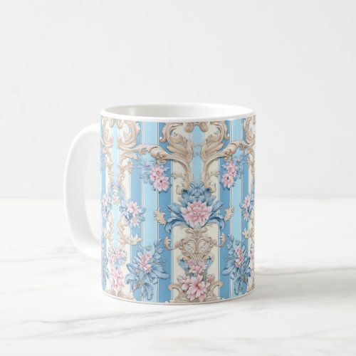 Baroque pastel pattern coffee mug