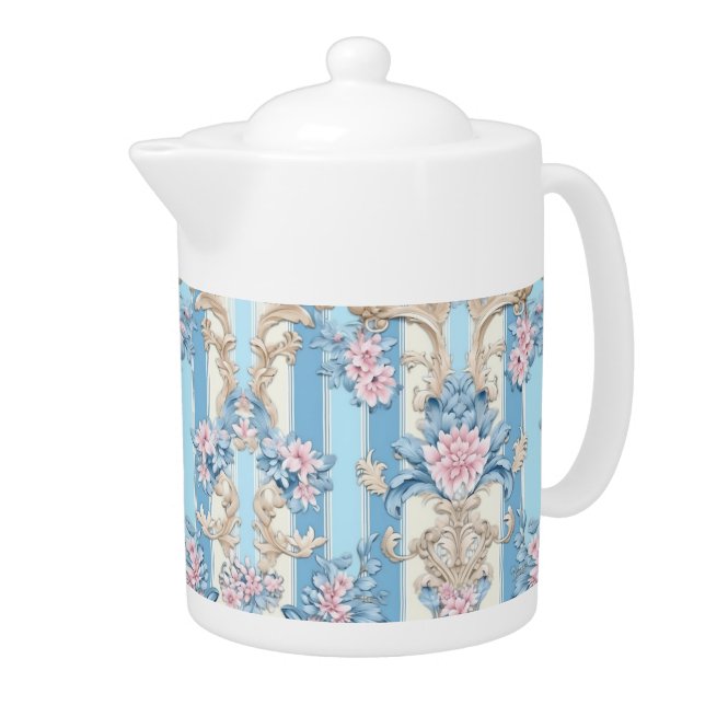 Baroque pastel pattern teapot (Right)