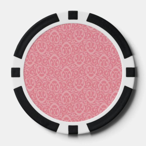 Baroque pattern pinks poker chips