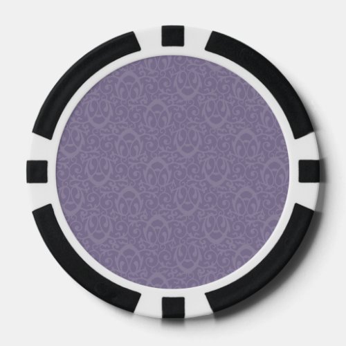 Baroque pattern purples 2 poker chips