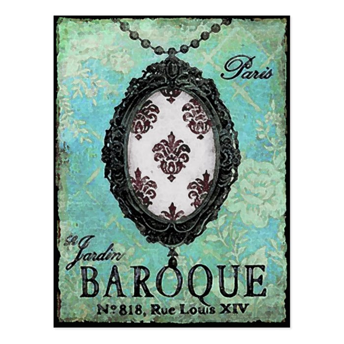 Baroque Pendant ~ Postcard