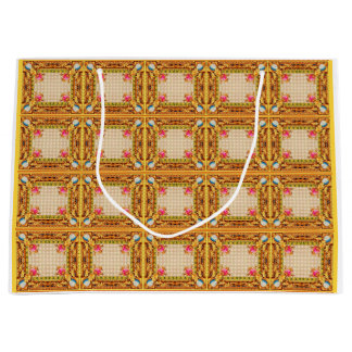 baroque print large gift bag