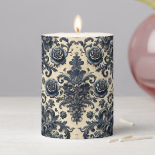 Baroque Punk – Gothic Ritual in Tapestry Pillar Candle