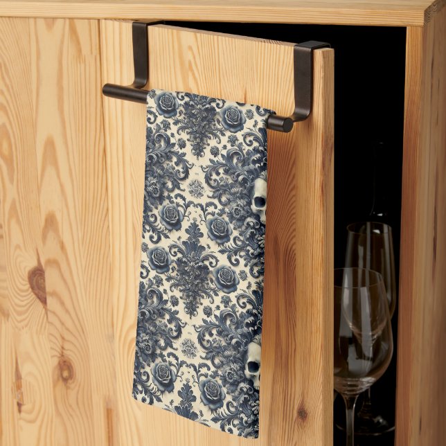 Baroque Punk – Gothic Victorian Kitchen Towel (Thirds Fold)