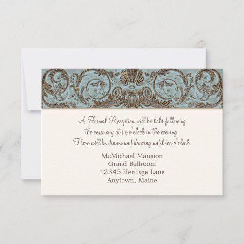 Baroque Rococo Antique Gold Vintage Formal  Invitation