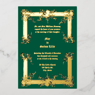 Baroque Rococo Rocaille Frame ca. 1775  Wedding Foil Invitation