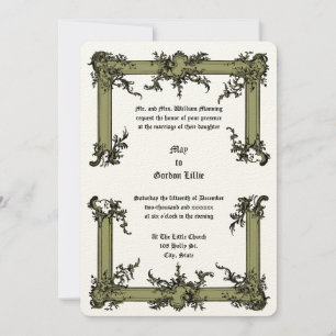 Baroque Rococo Rocaille Frame ca. 1775 Wedding Invitation