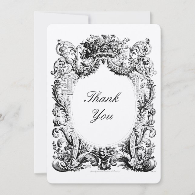 Baroque Rococo Thank You Card Template (Front)