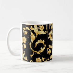 Baroque Rococo, Victorian Floral Pattern. Coffee Mug