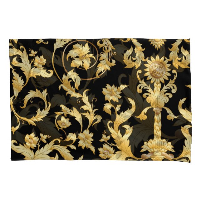 Baroque Rococo, Victorian Floral Pattern. Pillow Case (Front)