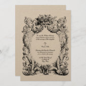 Baroque Rococo Wedding Invitation Template (Front/Back)