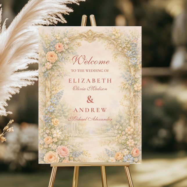Baroque Rose Garden Wedding Foam Board (Creator Uploaded)
