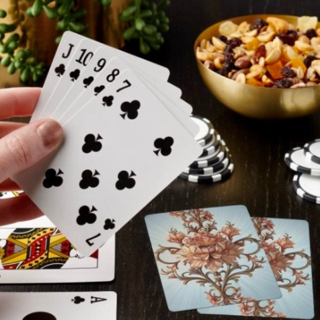 Baroque Rose Poker Cards (Poker cards easy to shuffle, smooth card stock. Dimensions: 2.5" x 3.5”. 
)