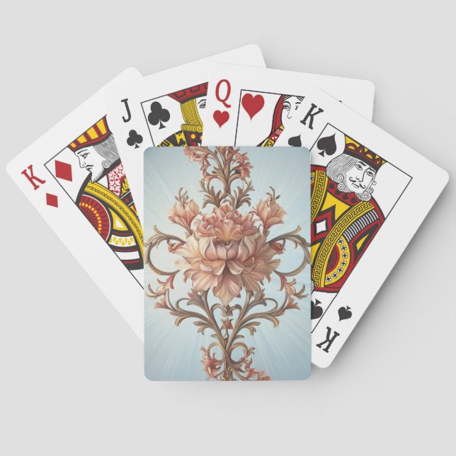 Baroque Rose Poker Cards (Back)