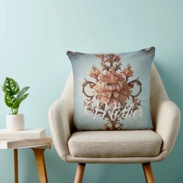 Baroque Rose  Throw Pillow (Creator Uploaded)