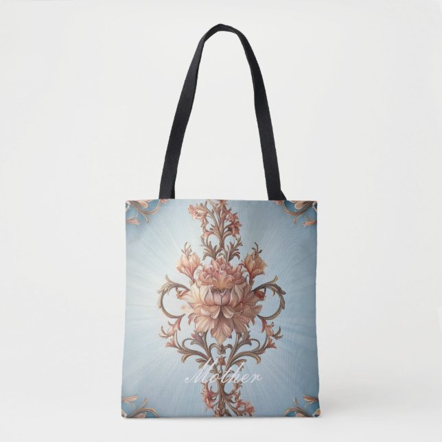 Baroque Rose Tote Bag (Front)