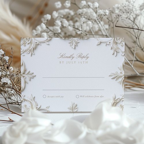 Baroque RSVP Card for Wedding