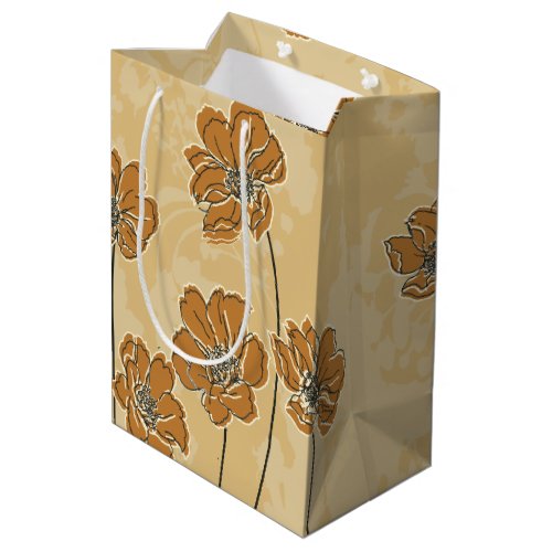 Baroque scheme floral medium gift bag