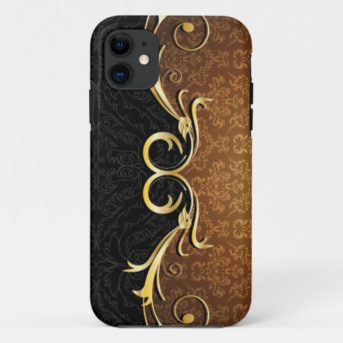 Baroque Scrolls and Damask iPhone 11 Case