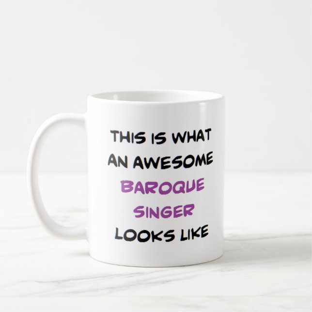 baroque singer, awesome coffee mug (Left)